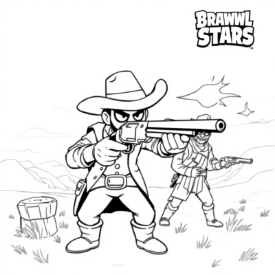 Colt du Far West : Livre de coloriage Brawl Stars