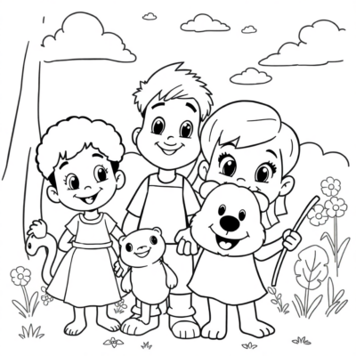 Livre de coloriage : Pour les enfants de 4 à 5 ans – Coloriez les personnages de vos contes préférés