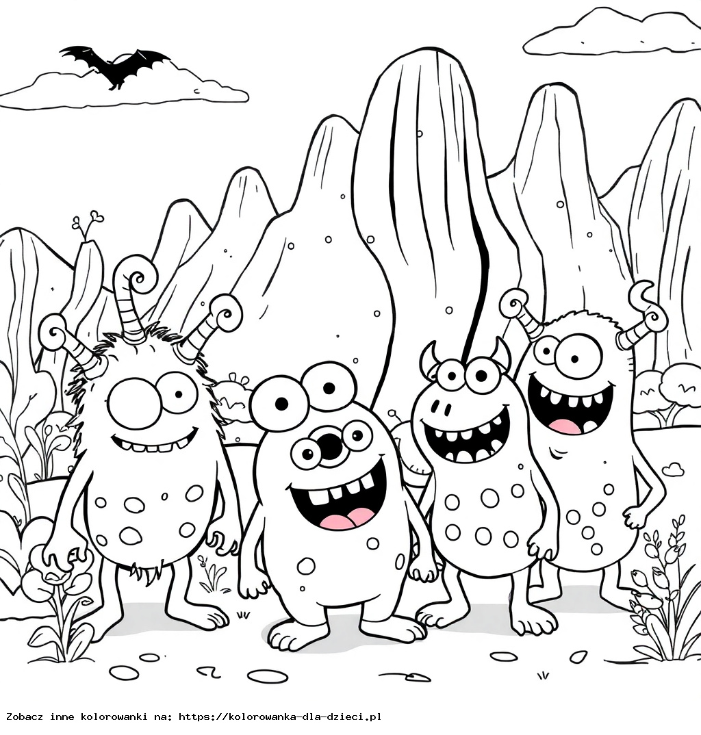 Livre de coloriage : Pour les enfants de 4 à 5 ans – Drôles de monstres dans le pays des jeux