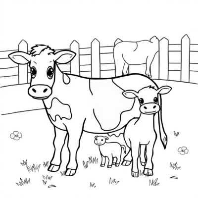 Livre de coloriage : Pour les enfants de 4-5 ans – Les animaux de la ferme