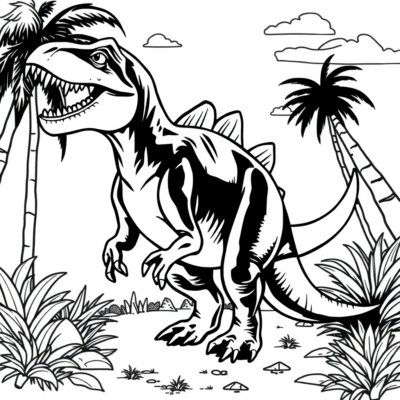 Livre de coloriage : Pour les enfants plus âgés – Jeu vidéo sur les dinosaures