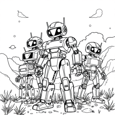 Livre de coloriage : Pour les plus grands enfants – Robots du futur