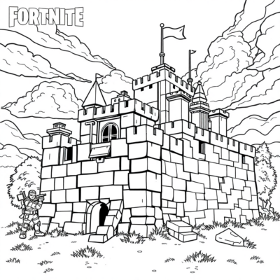 Coloriez: Fortnite – Construction de forteresse sous le feu