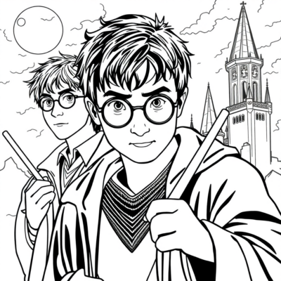 Livre de coloriage : Harry Potter