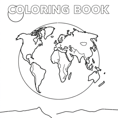Livre de coloriage : continents à colorier pour enfants