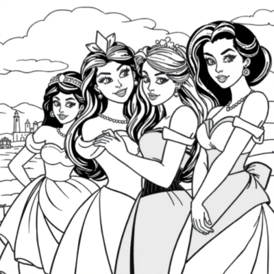 Princesses modernes à colorier: mode et fantaisie