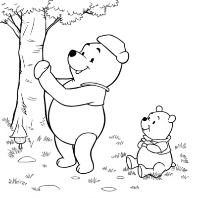 Livre de coloriage : Winnie l’Ourson – Winnie cherche du miel