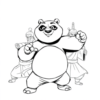 Livre de coloriage : Kung Fu Panda – Po s’entraîne avec les maîtres de Kung Fu