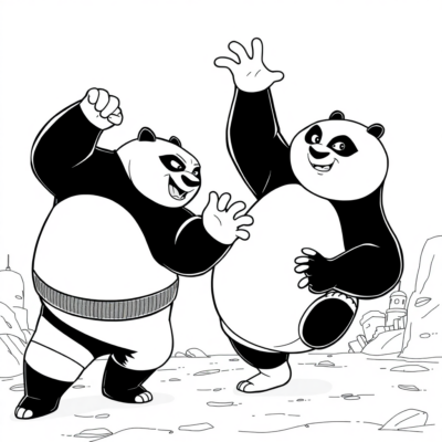 Livre de coloriage : Kung Fu Panda – Po se bat contre Tai Lung