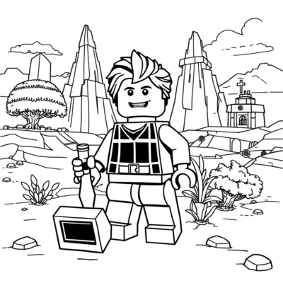 Livre de coloriage : Lego Worlds – Jeu en mode exploration libre