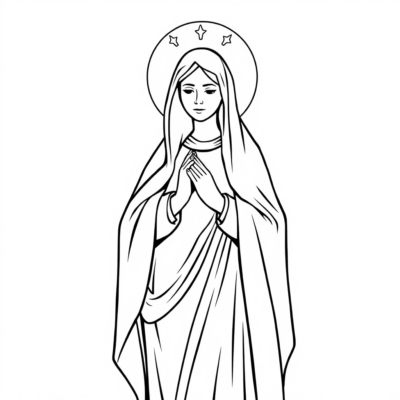 Livre de coloriage : Marie – Mère de Dieu de Fatima