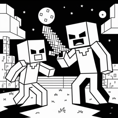 Minecraft – Combat contre l’Enderman la nuit