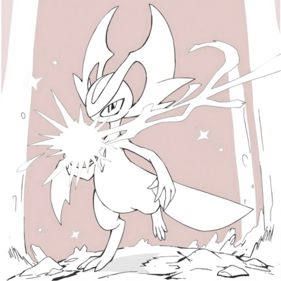 Livre de coloriage : POKEMONS – Gardevoir utilise une attaque psychique