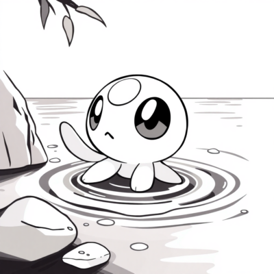 Coloriage : POKEMONS – Sobble se cache dans l’eau
