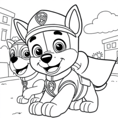 Livre de coloriage : PAT PATROUILLE : Chiens en costumes de super-héros