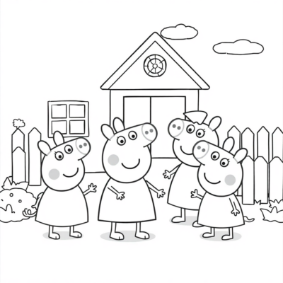 Livre de coloriage : Peppa – Peppa à l’école maternelle avec ses amies