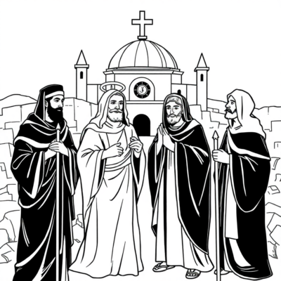 Livre de coloriage : Religion – Pèlerinage en Terre Sainte