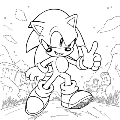 Coloriage : Sonic – Sonic sauve le monde de Robotnik