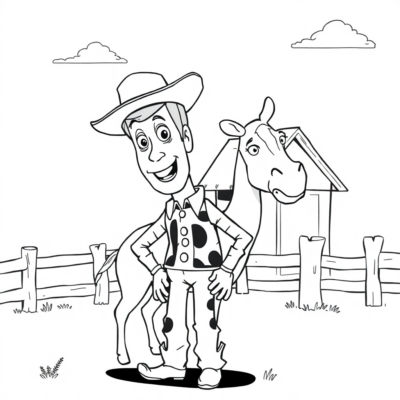 Livre de coloriage : Woody à la ferme