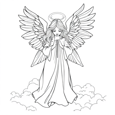 Petit ange coloriage