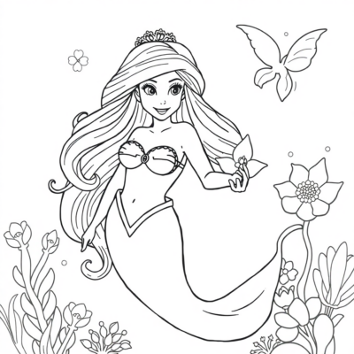 Ariel Coloriage