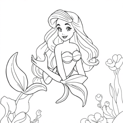 Ariel, Livre de Coloriage