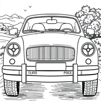 Monde de voitures à colorier pour enfants