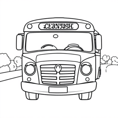 Livre de coloriage : autobus à colorier pour enfants à imprimer