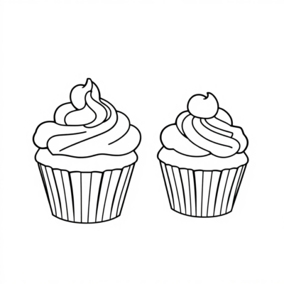 Dessins à Colorier de Muffins