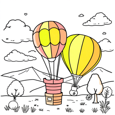 Coloriage : ballon coloriage pour enfants