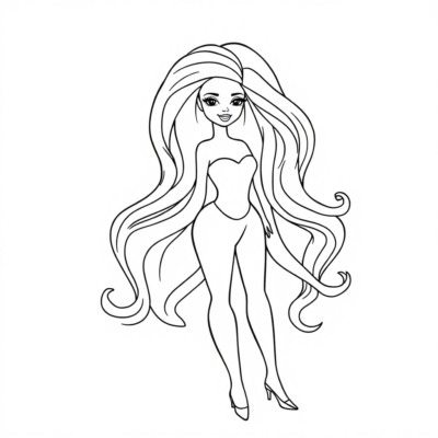 Coloriages Barbie à imprimer