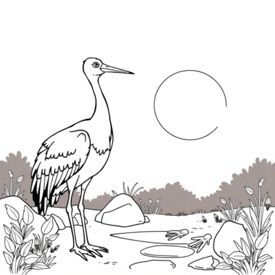 Coloriage : cigogne coloriages pour enfants