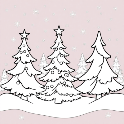 Arbre de Noël à colorier