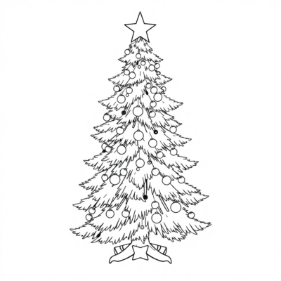 Livre de coloriage : coloriage de sapin