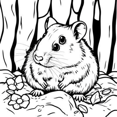 Livre de coloriage Hamsters joyeux