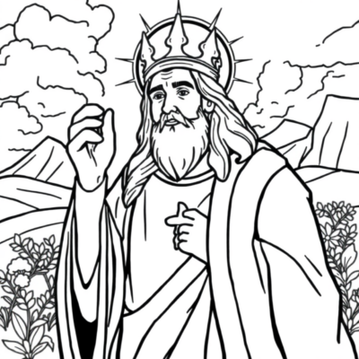 Livre de coloriage : le Christ Roi, livre de coloriage pour enfants
