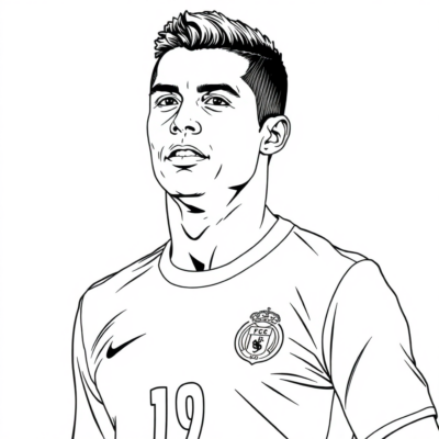 Coloriage Cristiano Ronaldo