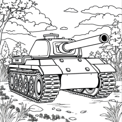Livre de coloriage : tanks à colorier pour enfants
