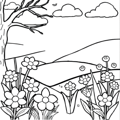 Coloriage : coloriages gratuits pour enfants printemps