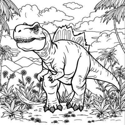 Coloriage : dinosaures