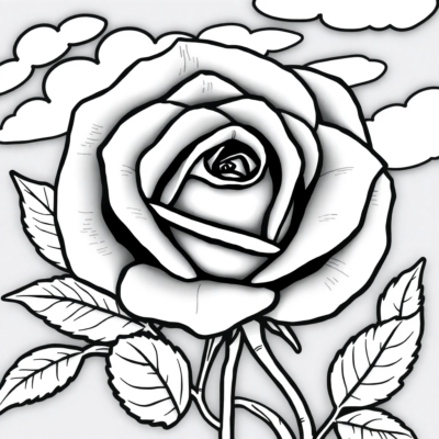 Livre de coloriage : pour enfants, rose à colorier