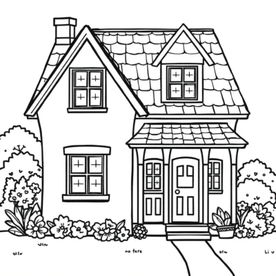 Maison coloriage