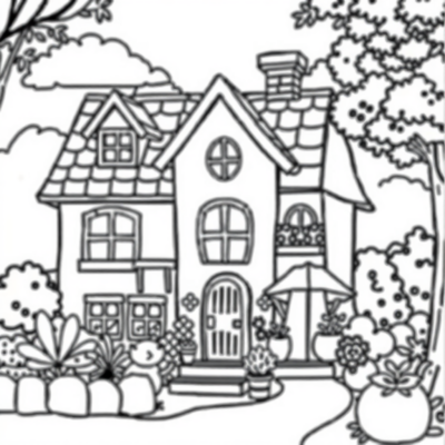 Livre de coloriage : maison pour enfants