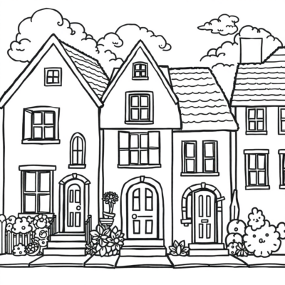 Maisons à colorier