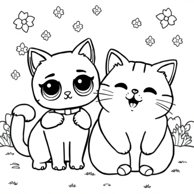 coloriages LOL et Pusheens