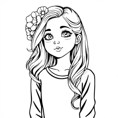 Fille de Livre de Coloriage