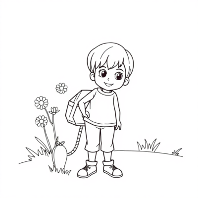 Galérie de coloriage : coloriage de petite fille pour enfants