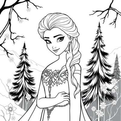 Coloriage : Elsa coloriage