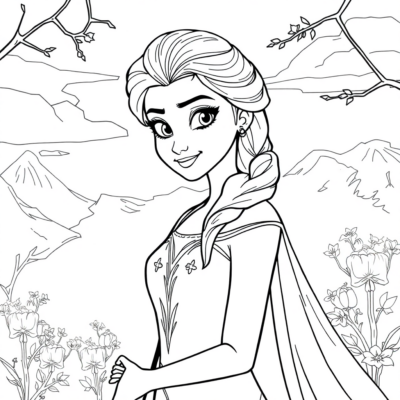 Livre de coloriage : Elsa