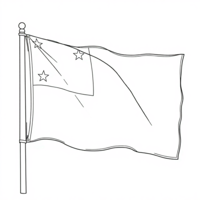 Drapeaux à colorier pour enfants